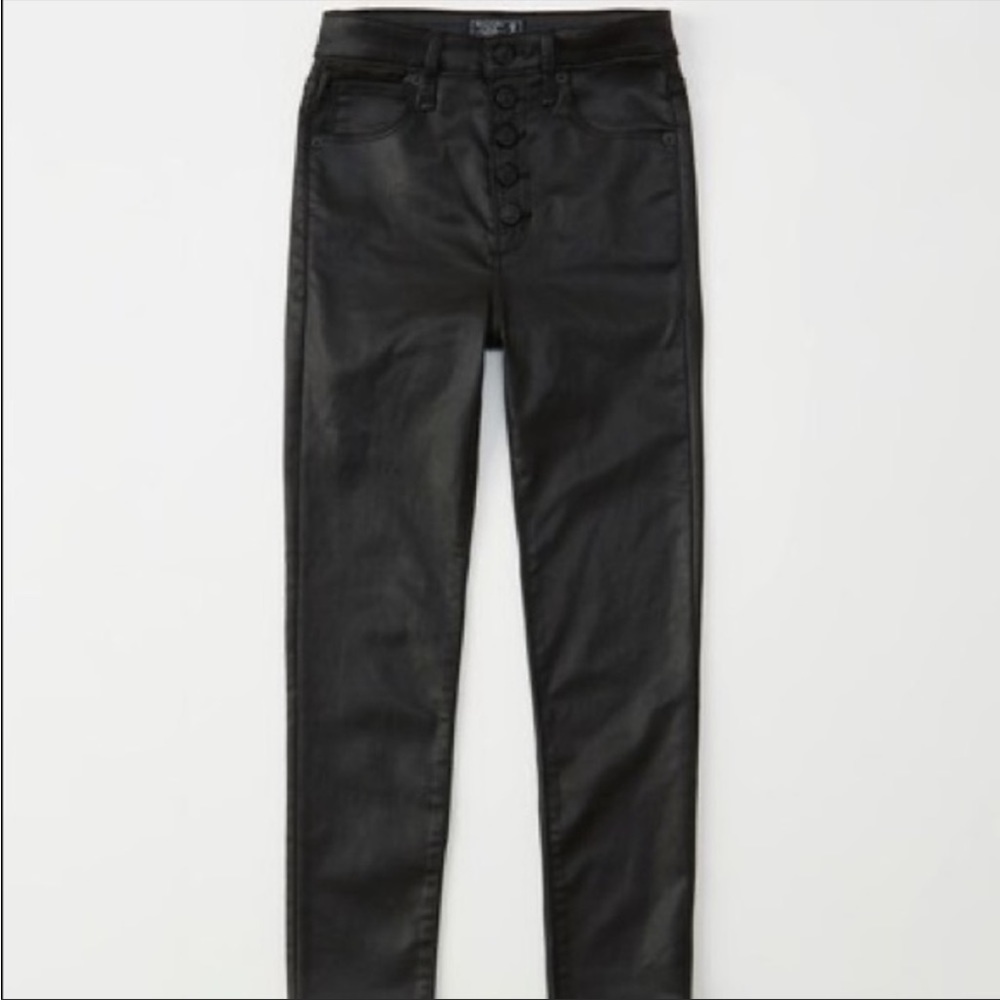 Abercrombie & Fitch HIGH RISE SUPER SKINNY ANKLE JEANS - CURVE LOVE